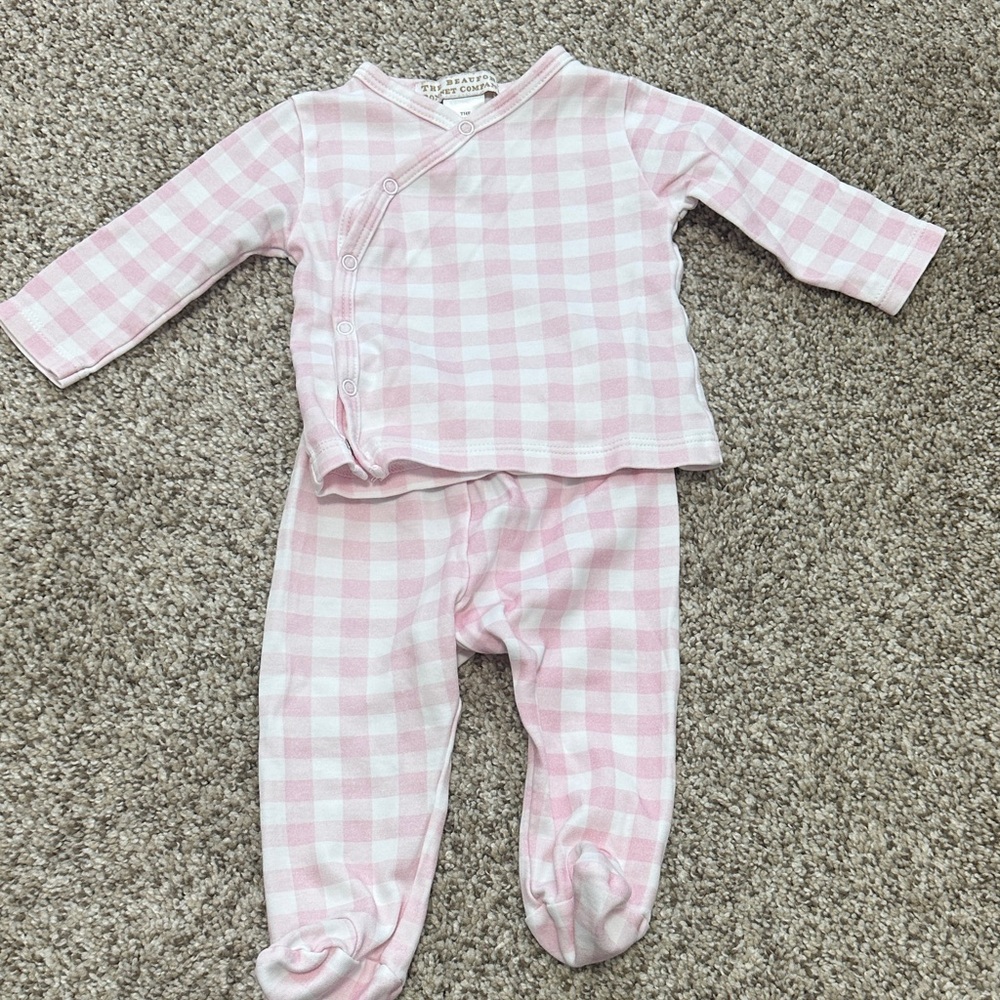 Beaufort Bonnet Pink Gingham Set